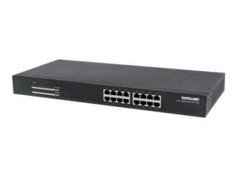 Intellinet 16-Port Gigabit Ethernet PoE+ Switch 16 x PoE ports IEEE 802.3ataf Power-over-Ethernet (PoE+PoE)