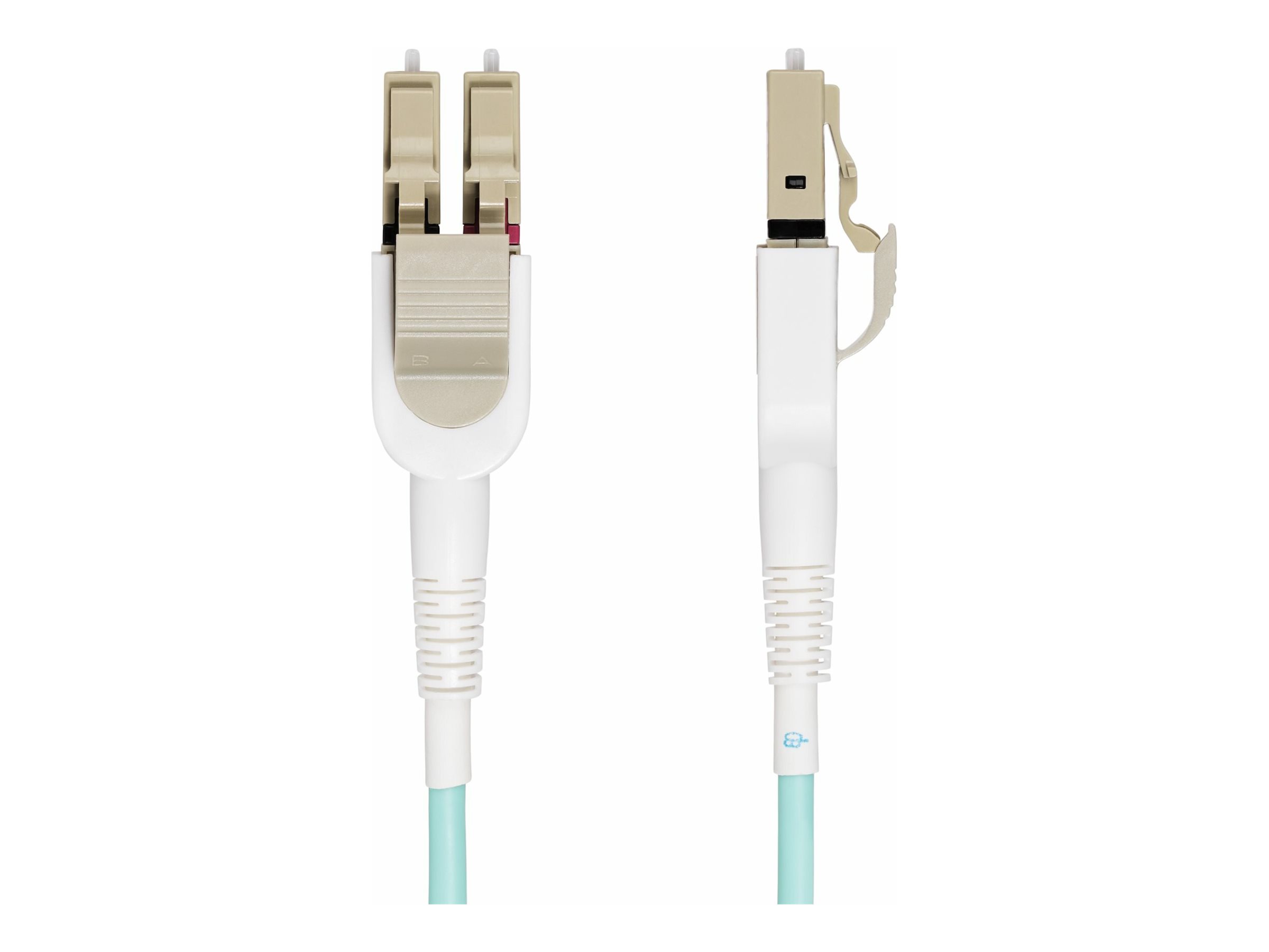 StarTech.com 5m (15ft) LC to LC (UPC) OM4 Switchable Fiber Optic Cable 50125µm 100G Networks Toolless Polarity Switching Low Insertion Loss - LSZH Fiber Patch Cord (450FBLCLC5SW)