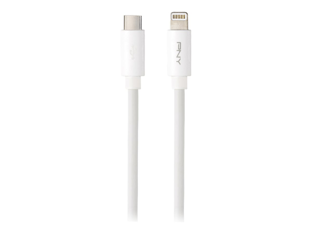 PNY Lightning-Kabel - Lightning männlich zu 24 pin USB-C männlich - 1.2 m - USB-Stromversorgung (18 W)