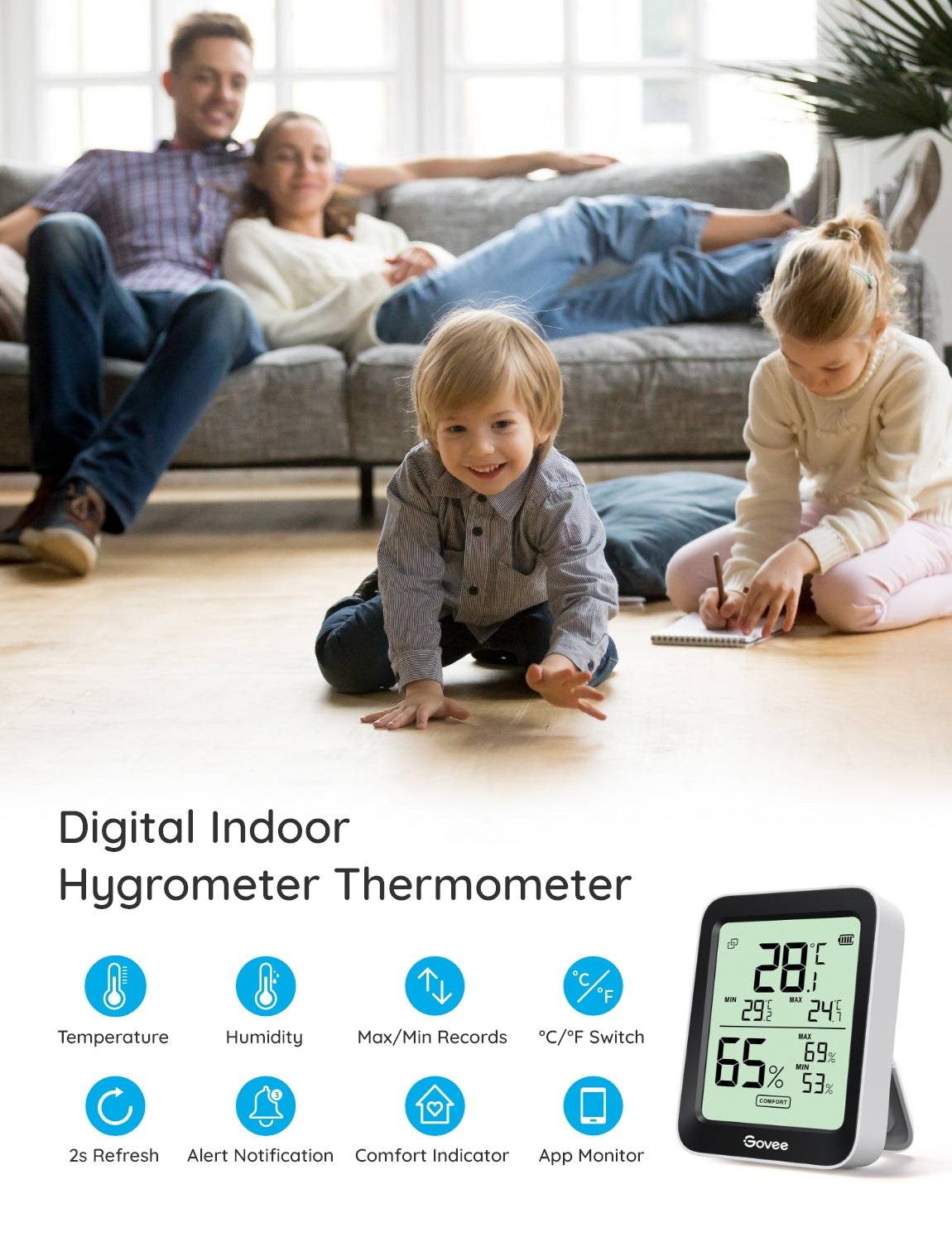 Govee H5075 - Thermo-Hygrometer - digital - kabellos, Ansicht 2