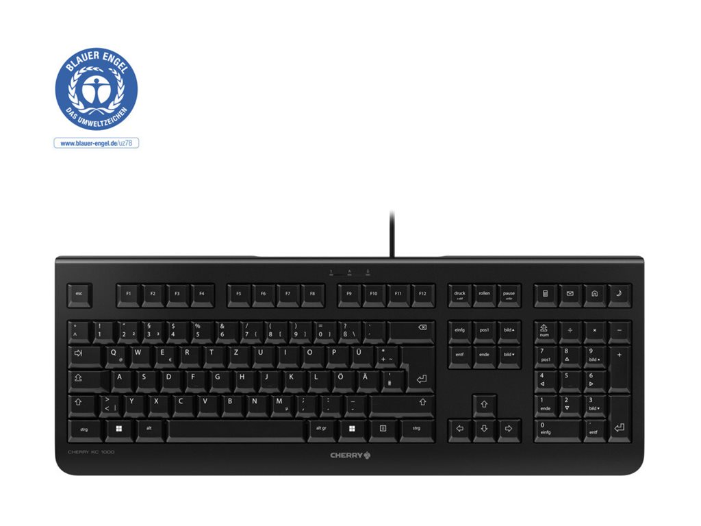 Cherry KC 1000 - Tastatur - Schweiz - Schwarz