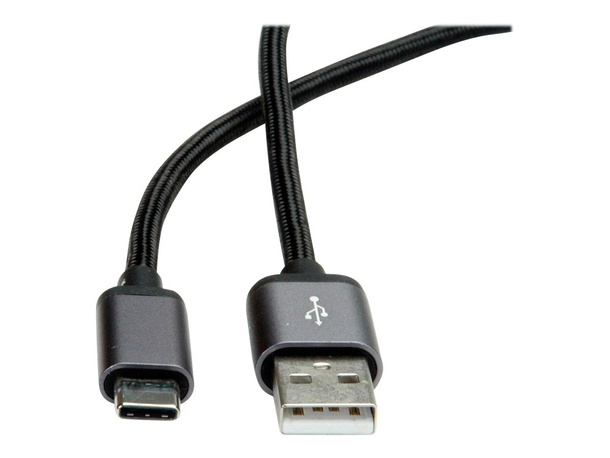 ROLINE USB-Kabel - USB-C (M) gelötet zu USB (M)