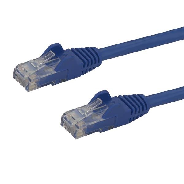 StarTech.com 15m Cat6 Snagless Gigabit UTP Netzwerkkabel - Cat 6 RJ45 Netzwerkkabel mit Knickschutz - Blau, Ansicht 2
