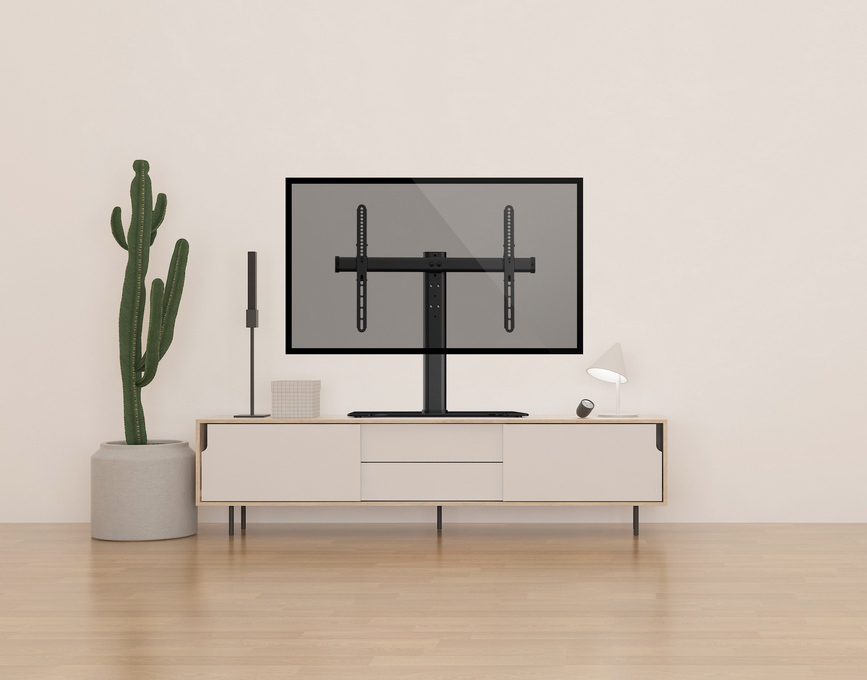 Equip Befestigungskit (Klammer, Standfuß) - für Flachbildschirm - Metall, Glas - Bildschirmgröße: 81-140 cm (32-55), Ansicht 4