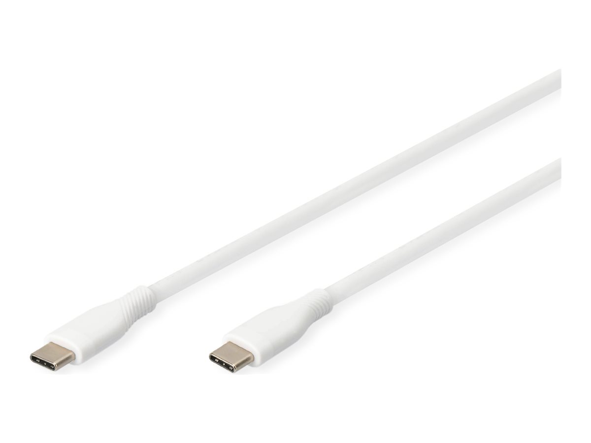 DIGITUS USB-C Silikon Anschlusskabel, 2m, weiß