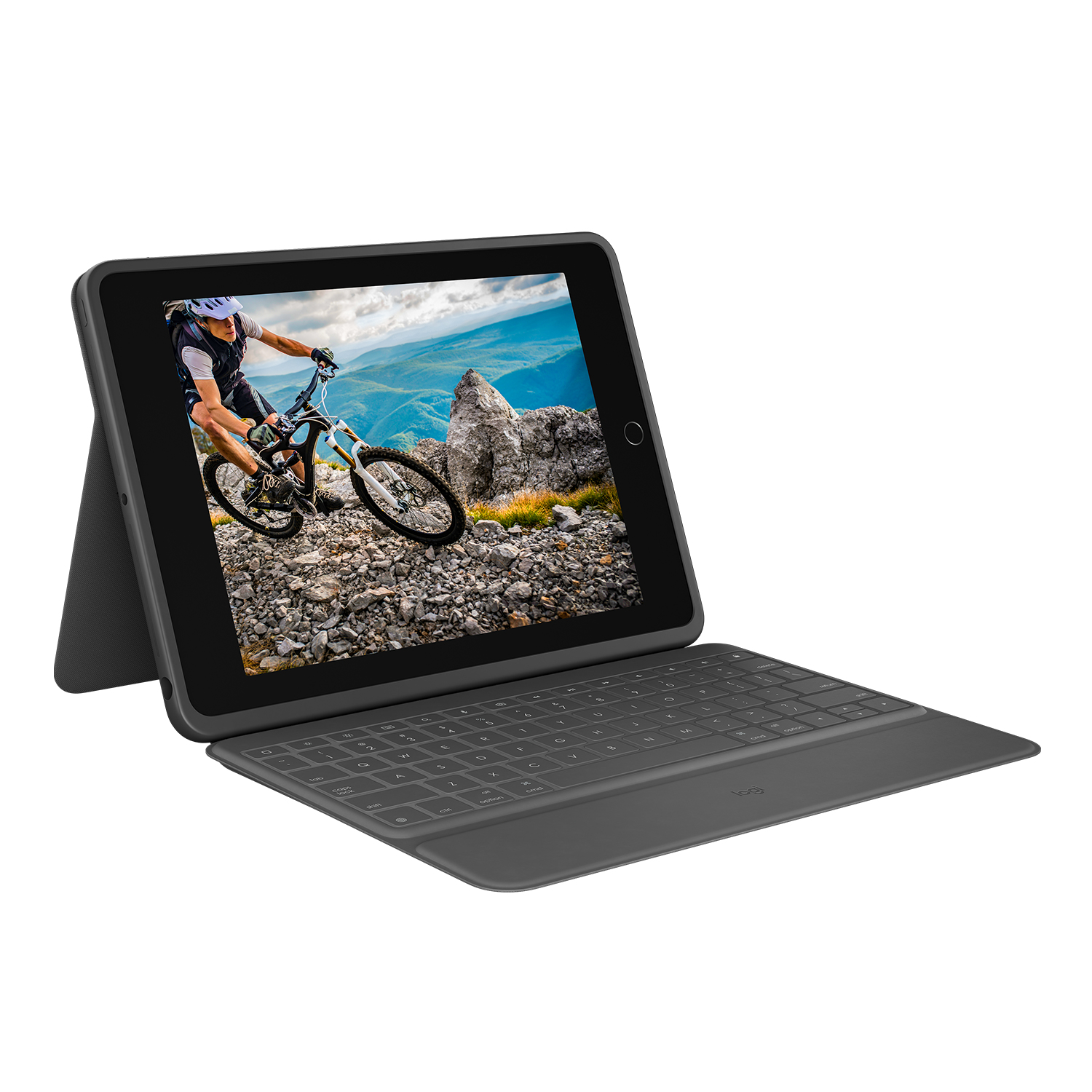 Logitech Rugged Folio, AZERTY, Französisch, 1,8 cm, 1,2 mm, Apple, iPad (7th gen), iPad (8th gen)