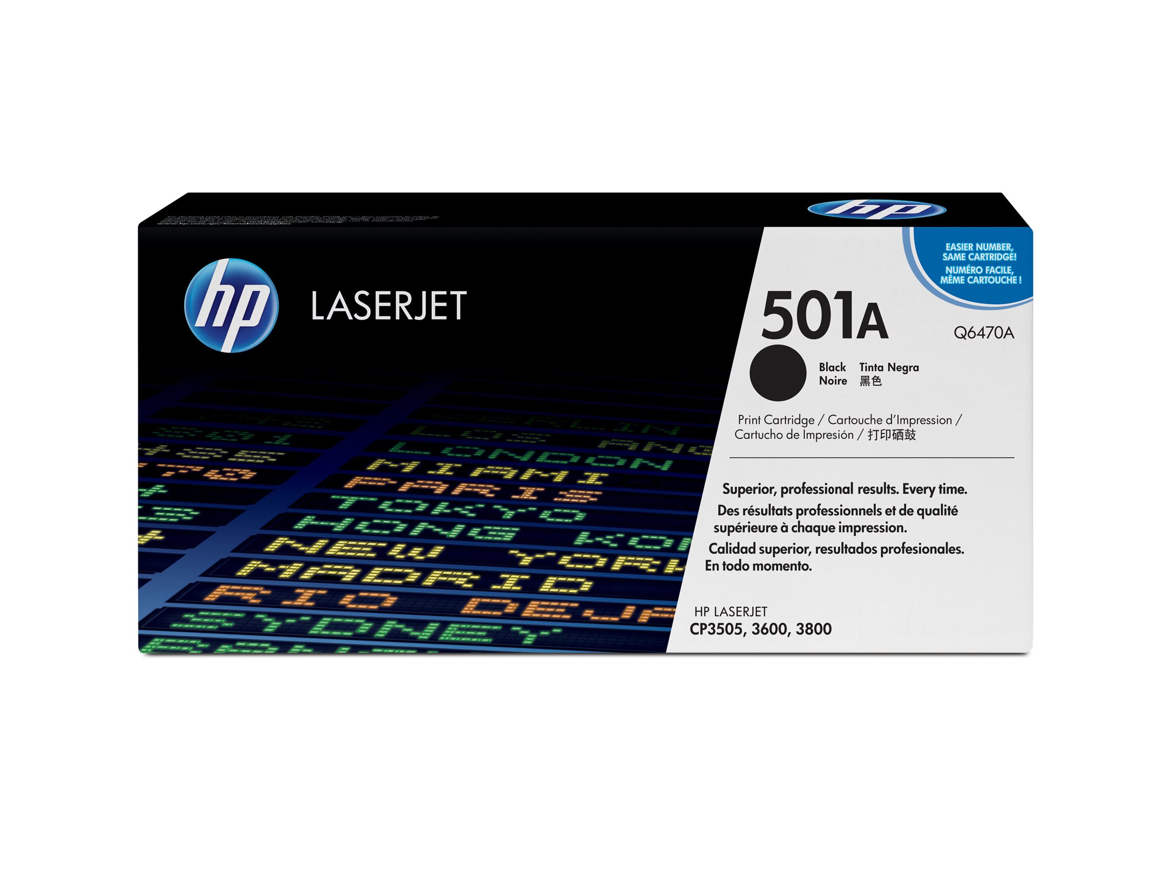 HP 501A - Schwarz - Original - LaserJet - Tonerpatrone (Q6470A), Ansicht 2