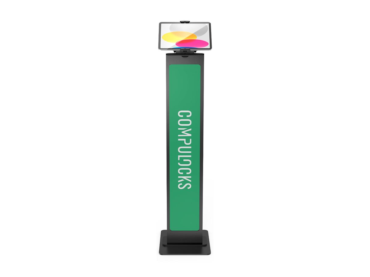 Compulocks Universal Tablet Cling Brandable Floor Stand - Aufstellung - für Tablett - verriegelbar - Stahl - Schwarz - Bildschirmgröße: bis zu 33 cm (bis zu 13 Zoll)
