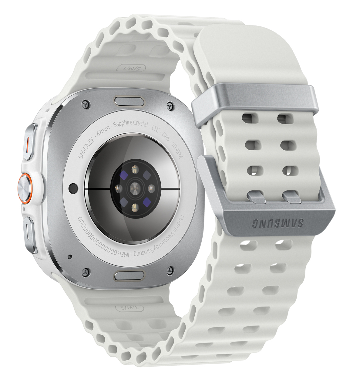 Samsung Galaxy Watch Ultra - 47mm - Titanweiß - intelligente Uhr mit Marineband - weiß - Bandgröße: S/M/L - Anzeige 1.5, Ansicht 2