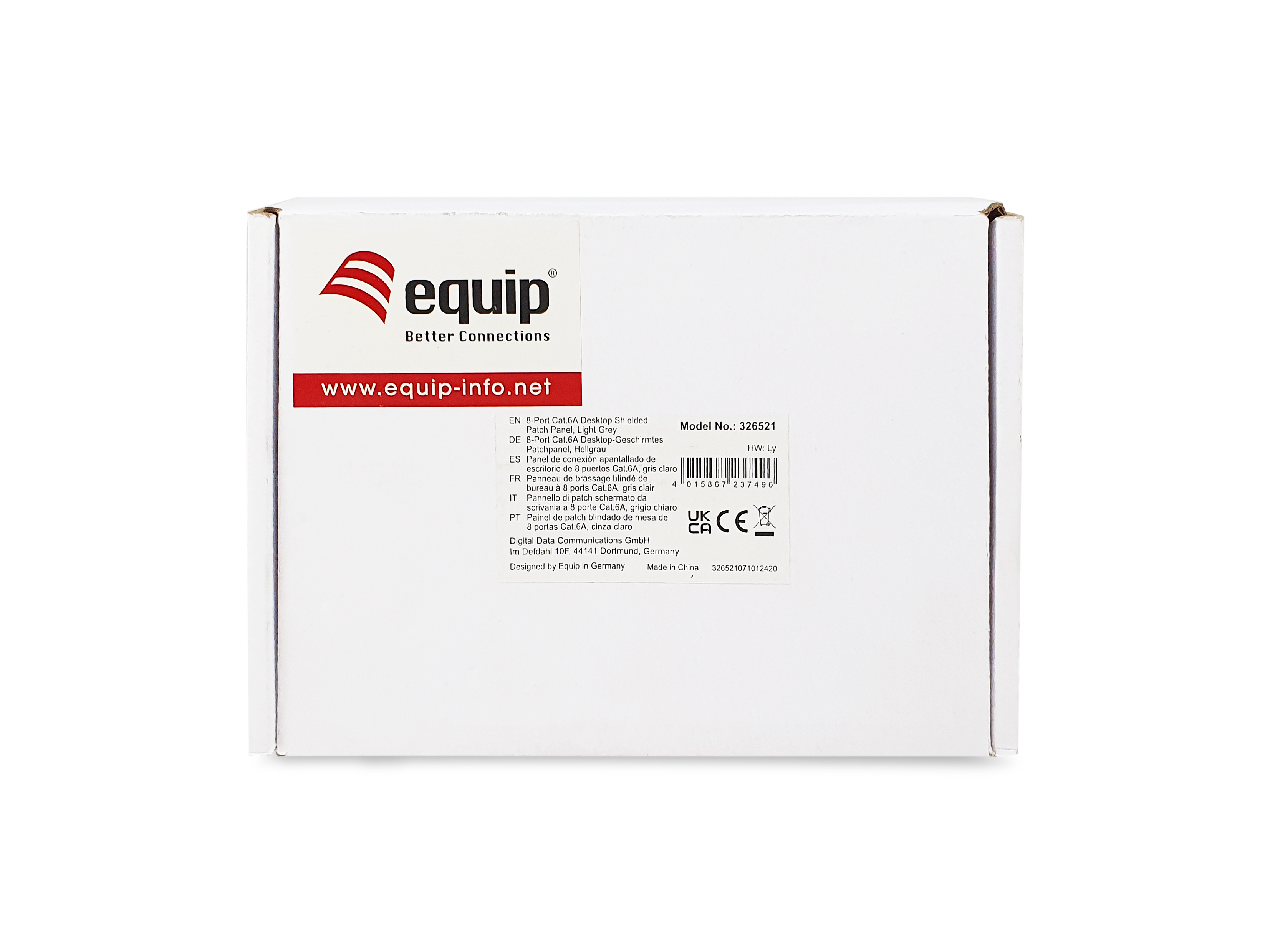 Equip Patchpanel 8x RJ45 Cat6A FTP 1HE Keystone Montage gr - Patch-Panel - Ethernet, Ansicht 2