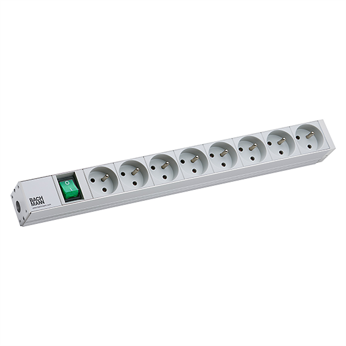 Bachmann Steckdosenleiste (Rack - einbaufähig) - Wechselstrom 230 V - Ausgangsanschlüsse: 8 - 1U - 48.3 cm (19), Ansicht 2