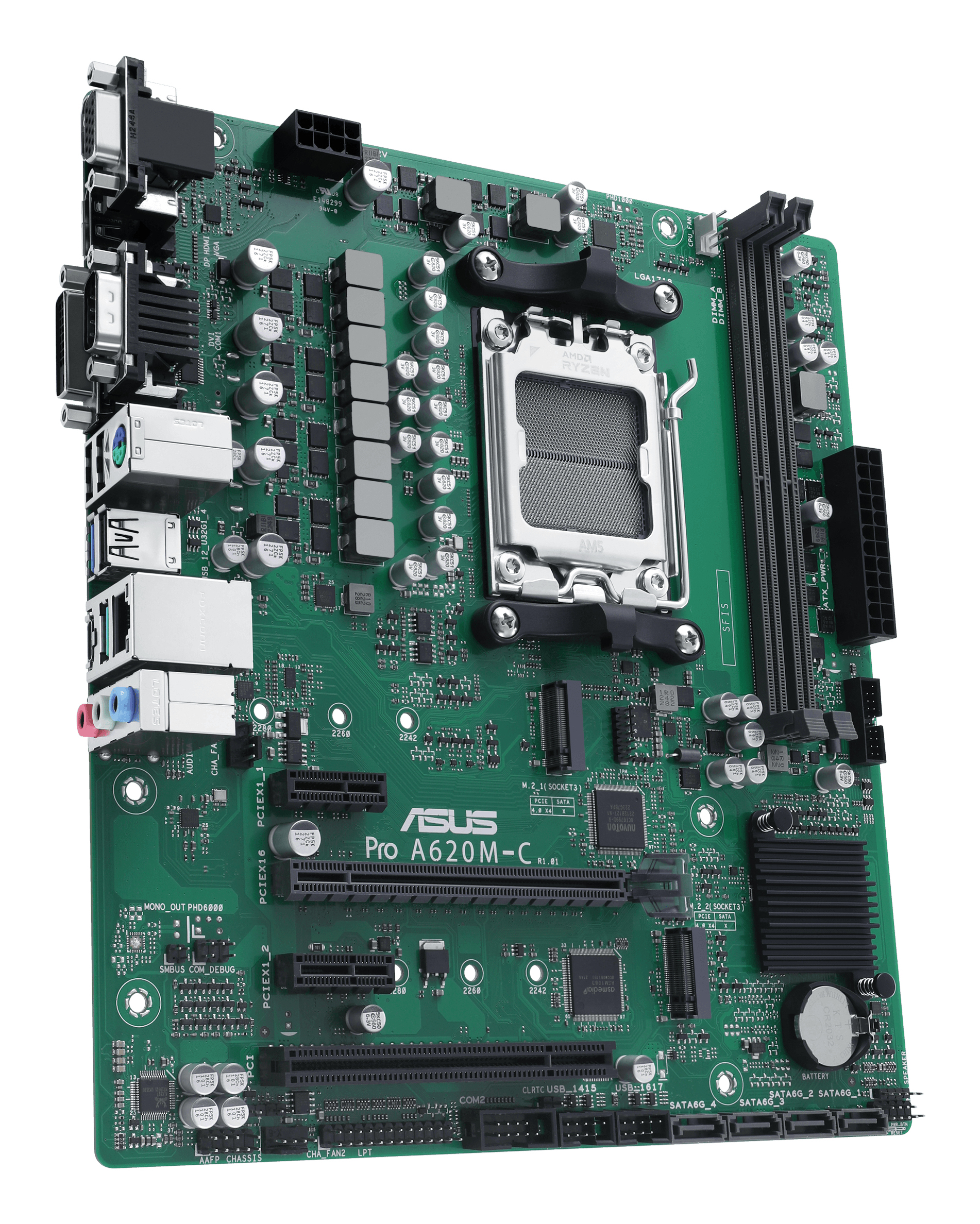 ASUS MB ASUS PRO A620M-C-CSM (AMD,AM5,DDR5,mATX) - AMD Sockel AM5 (Ryzen Zen4), Ansicht 4