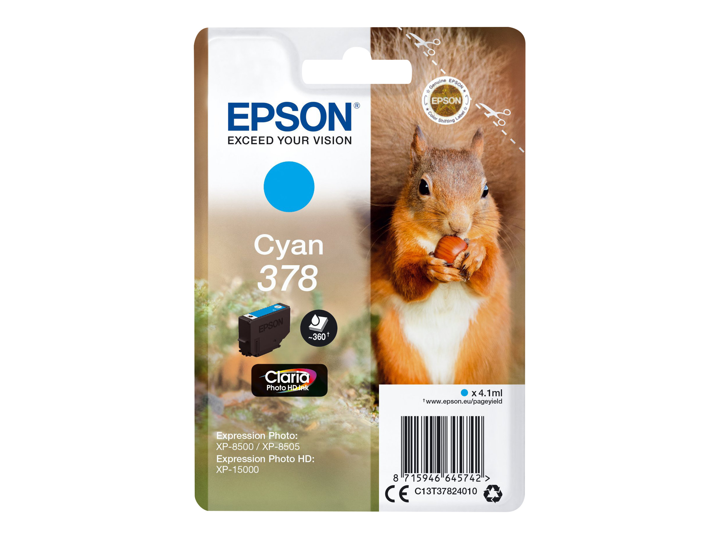 Epson 378 - 4.1 ml - Cyan - original - Blisterverpackung