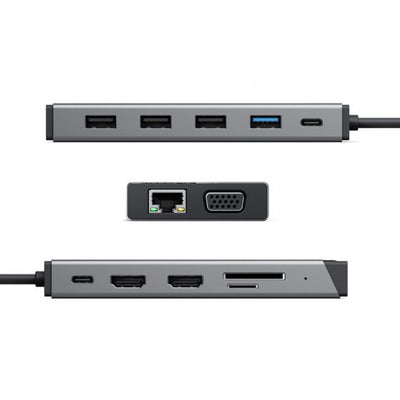 Alogic DV3 - Mini-Dock - USB-C - 2 x HDMI, VGA, Ansicht 3