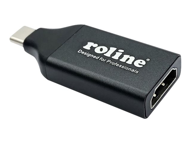 ROLINE Videoadapter - 24 pin USB-C männlich zu HDMI weiblich