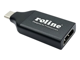 ROLINE Videoadapter - 24 pin USB-C männlich zu HDMI weiblich