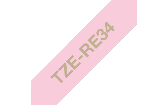 Brother TZe-RE34 - Gold auf Pink - Rolle (1,2 cm x 4 m), Ansicht 4