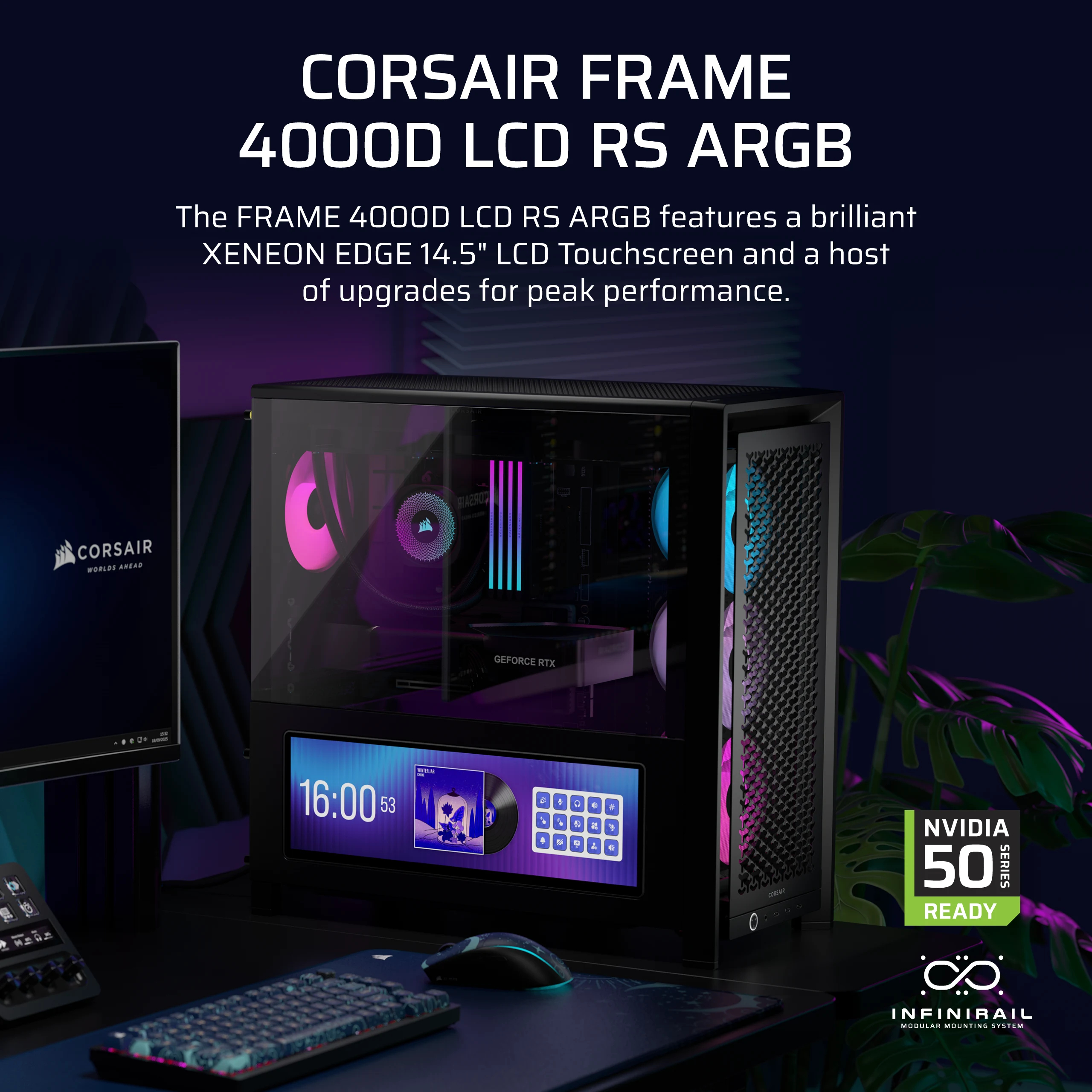 Corsair Frame 4000D LCD RS Performance Mid-Tower Black - Tower - ATX, Ansicht 2