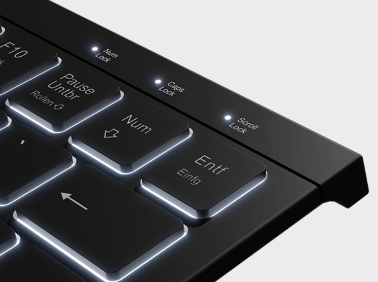 KeySonic KSK-5010ELC - Kabelgebunden - USB - Membran Key Switch - LED - Schwarz - TL: Deutsch, QWERTZ, Ansicht 4