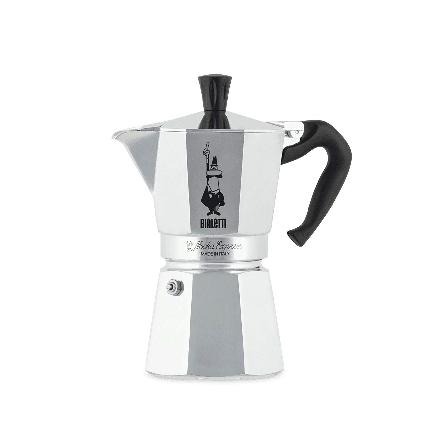 Bialetti Moka Express - Mokka-Kanne - 0,3 l - Aluminium - Schwarz - Aluminium - 6 Tassen - Moka Express