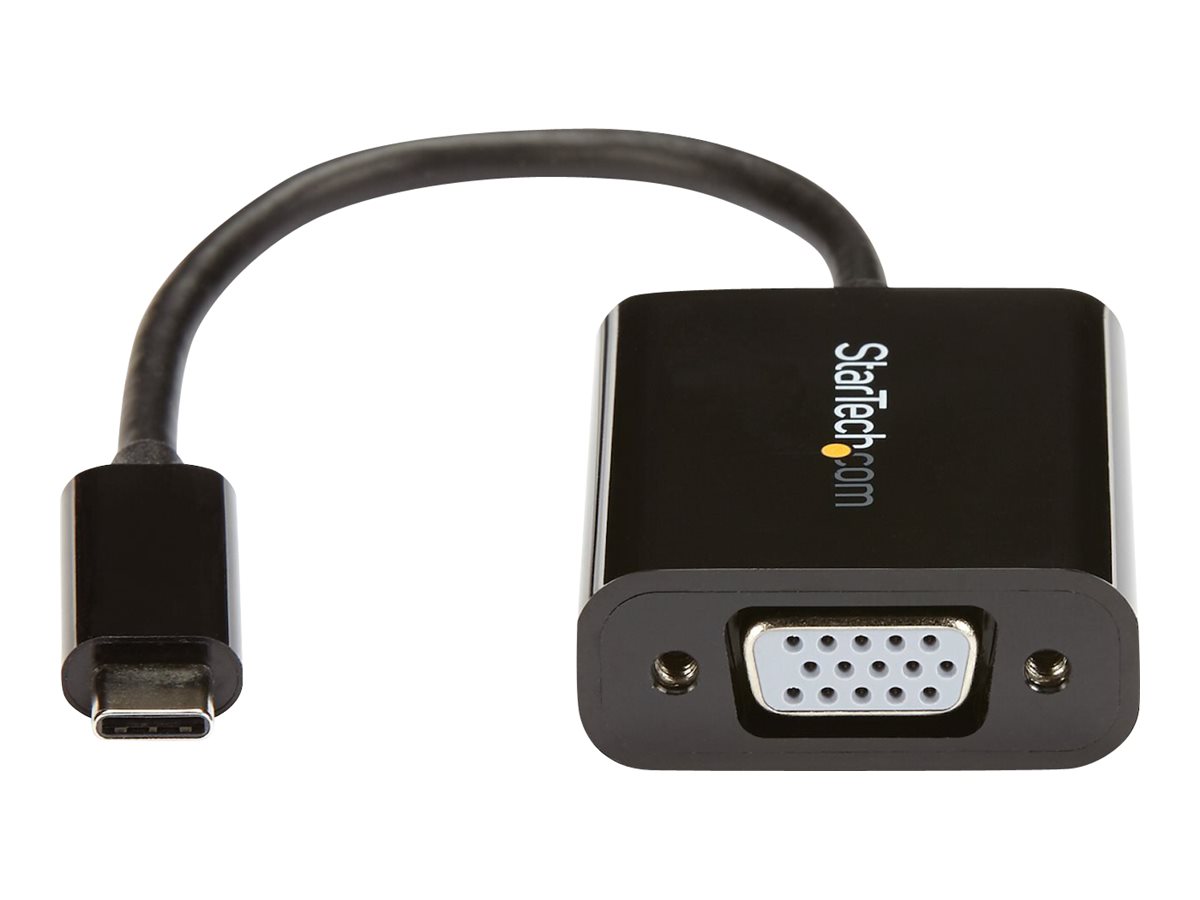 StarTech.com StarTech USB-C to VGA Adapter - Black - 1080p - Video Converter For Your MacBook Pro - USB C to VGA Display Dongle (CDP2VGA)