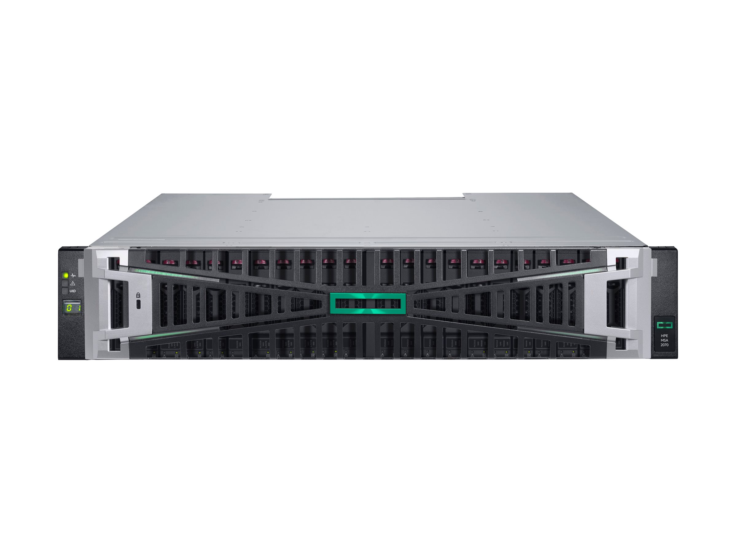 HPE Modular Smart Array 2070 10/25GbE iSCSI SFF Storage - 7th Generation - Solid State Drive Array - 23 TB - 24 Schächte (SAS-3)
