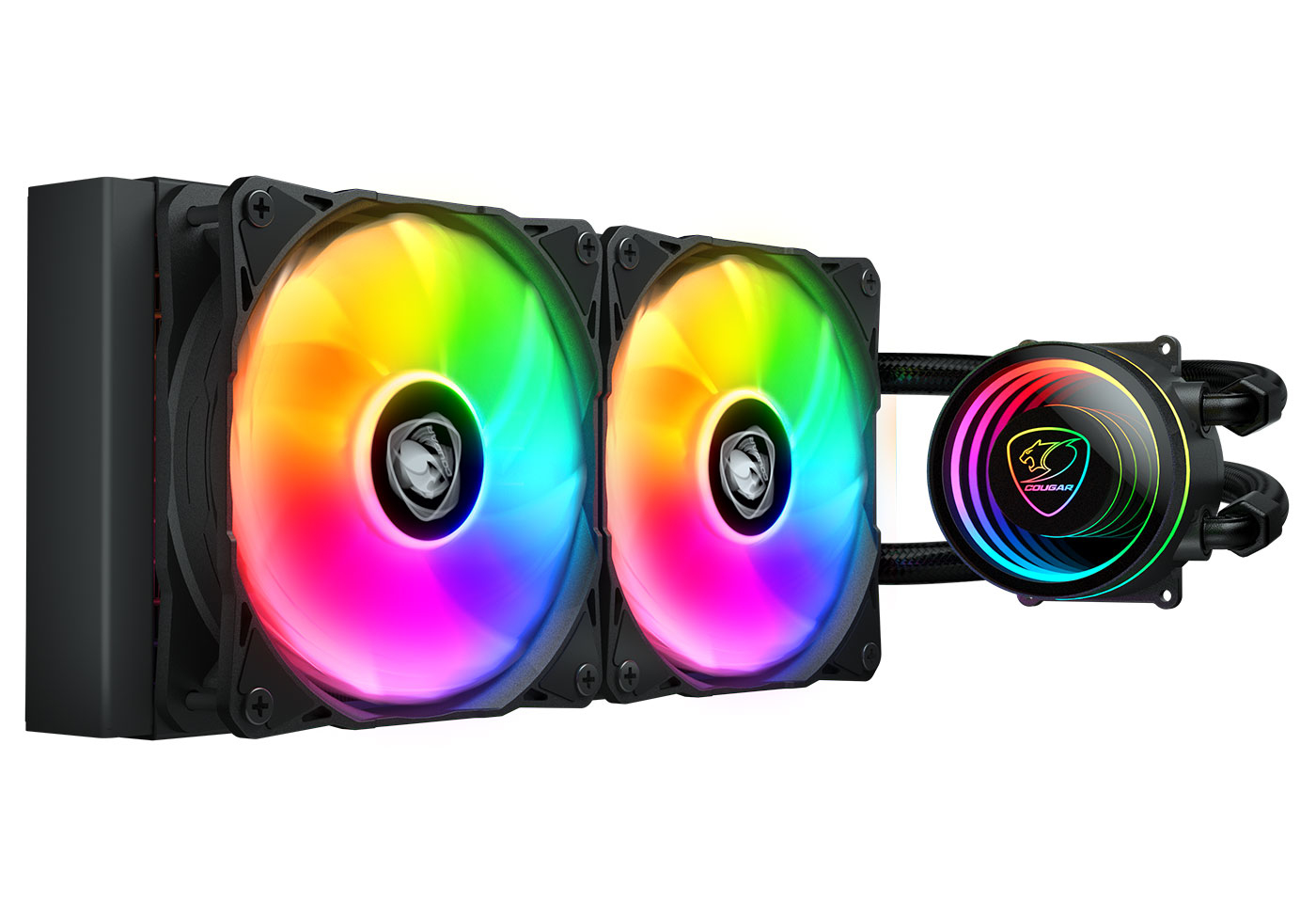 Cougar CPU Wasserkühlung Poseidon Elite 240 ARGB Schwarz - AMD Sockel AM3 (Ph. II/Ath. II) - AMD Sockel AM4 (Ryzen), Ansicht 2