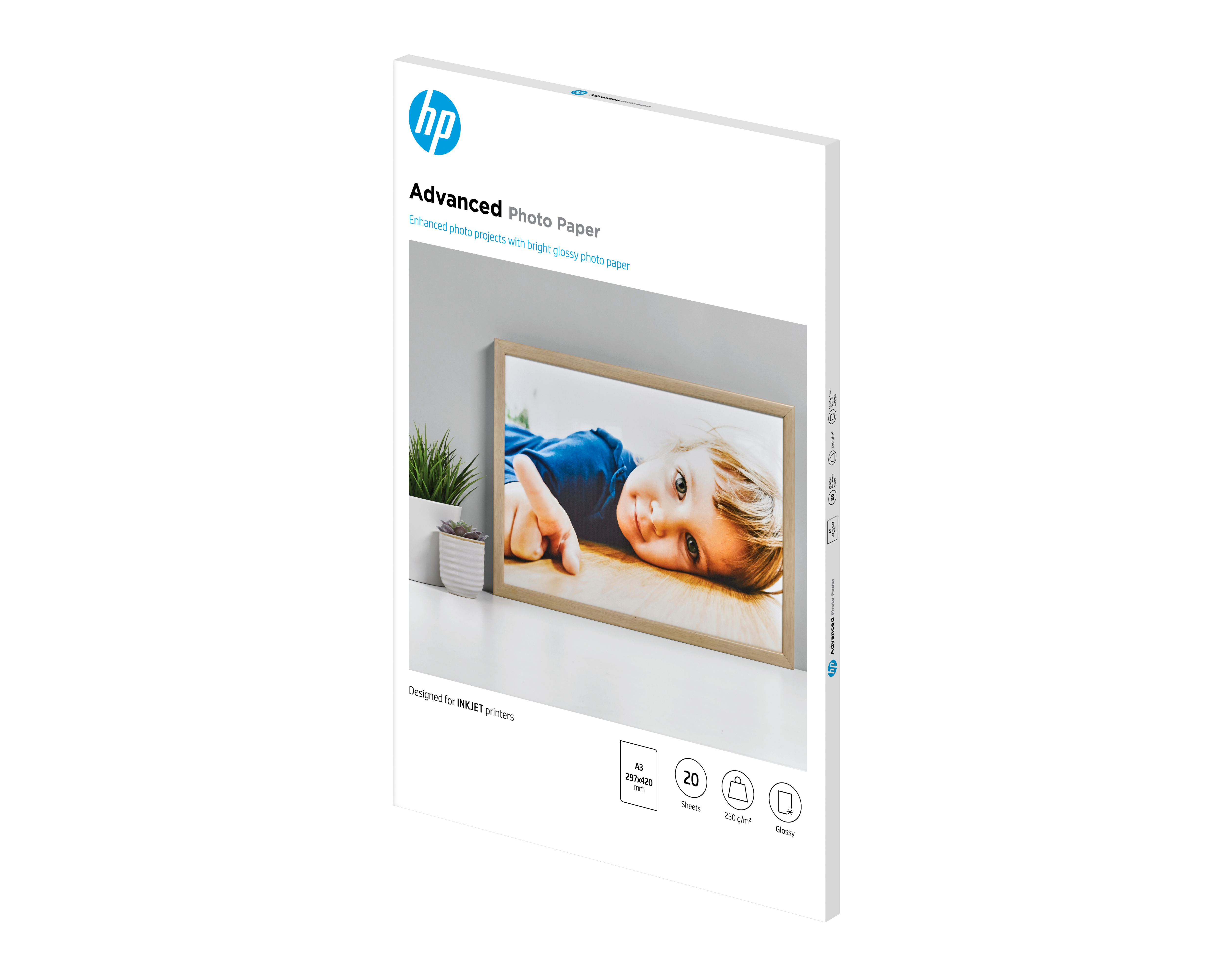HP Advanced Photo Paper - Glänzend - A3 (297 x 420 mm), Ansicht 4