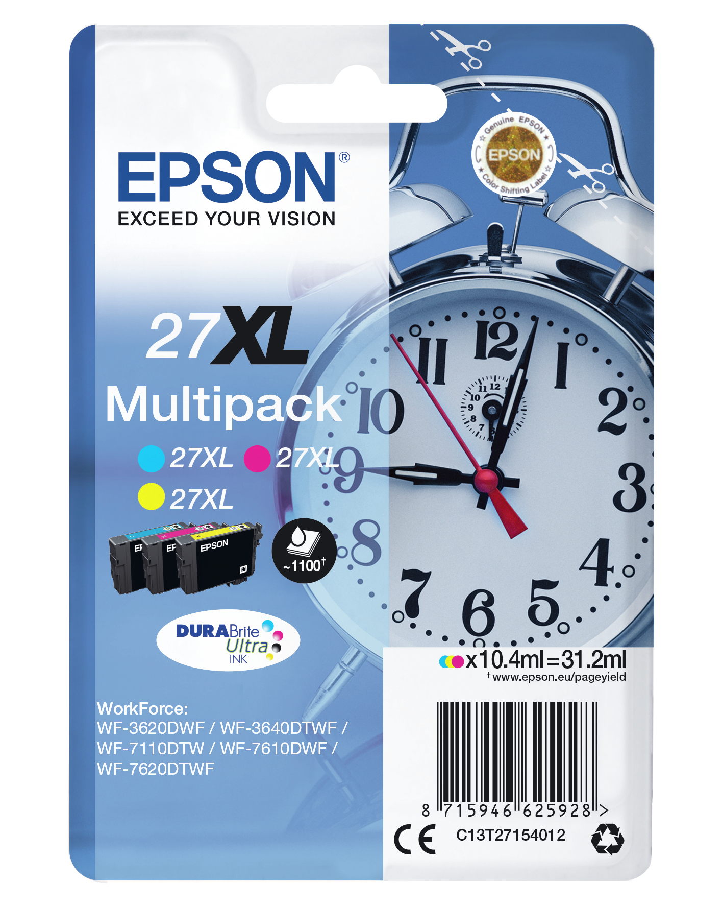 Epson 27XL Multipack - 3er-Pack - 31.2 ml - XL, Ansicht 4
