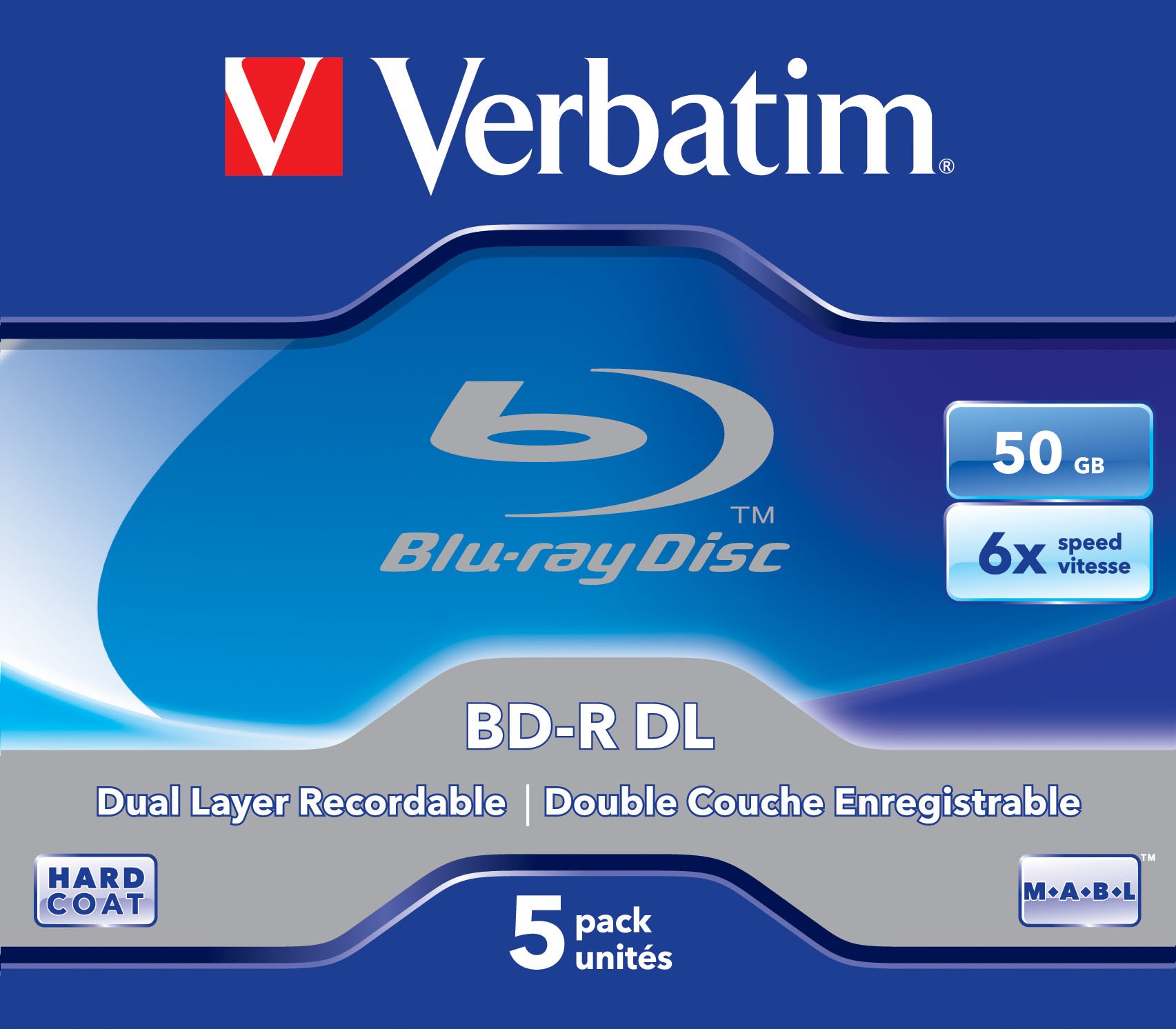 Verbatim 5 x BD-R DL - 50 GB 6x - Jewel Case (Schachtel), Ansicht 2