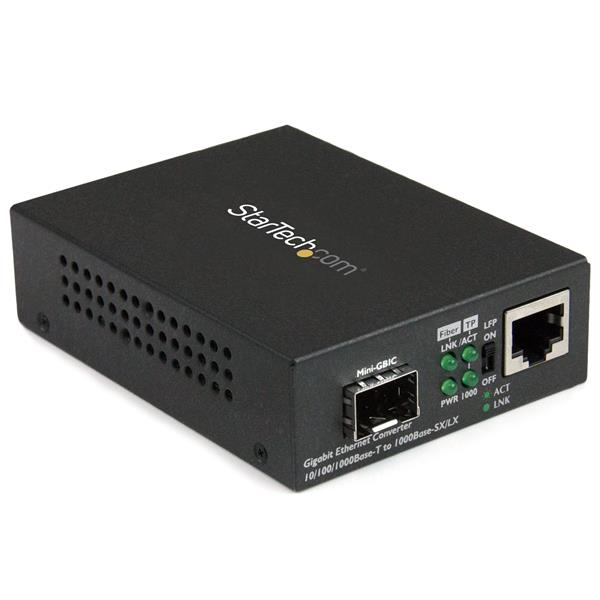 StarTech.com Gigabit Ethernet LWL / Glasfaser Medienkonverter mit SFP - 1000 Mbit/s Multimode Gigabit Ethernet, Ansicht 2