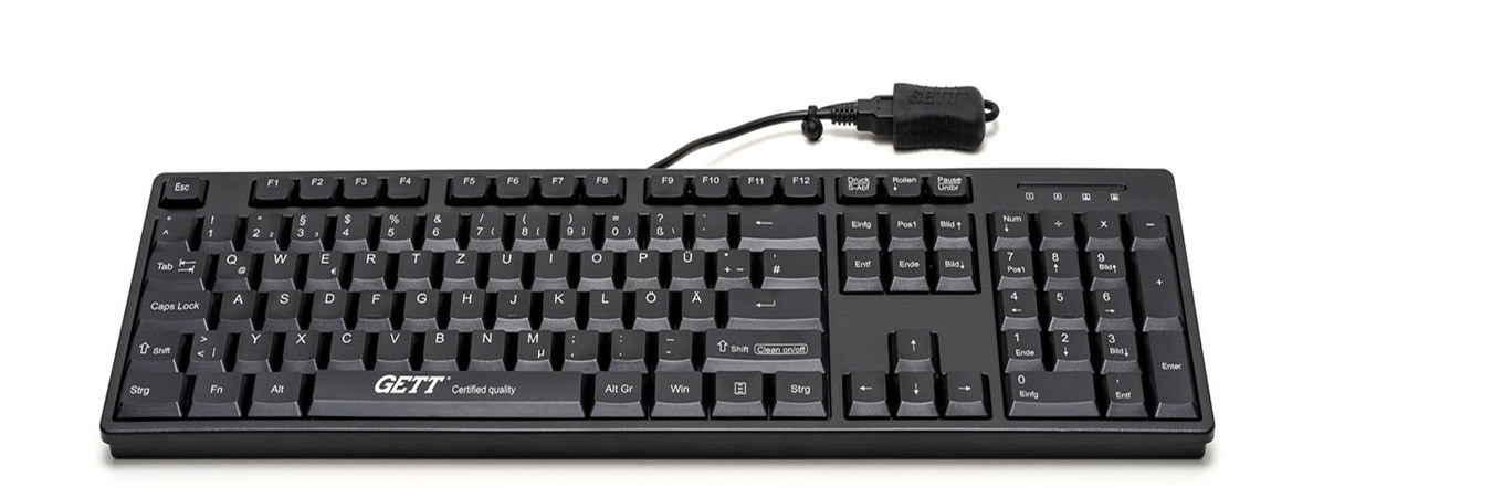 GETT CleanType Easy Basic - Tastatur - USB - TL: Deutsch, QWERTZ, Ansicht 2