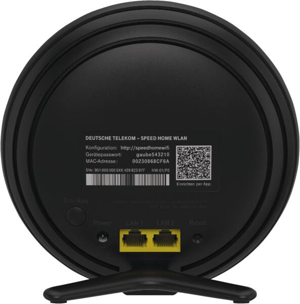 Deutsche Telekom Speed Home WLAN 2. Gen schwarz - Router - WLAN, Ansicht 2