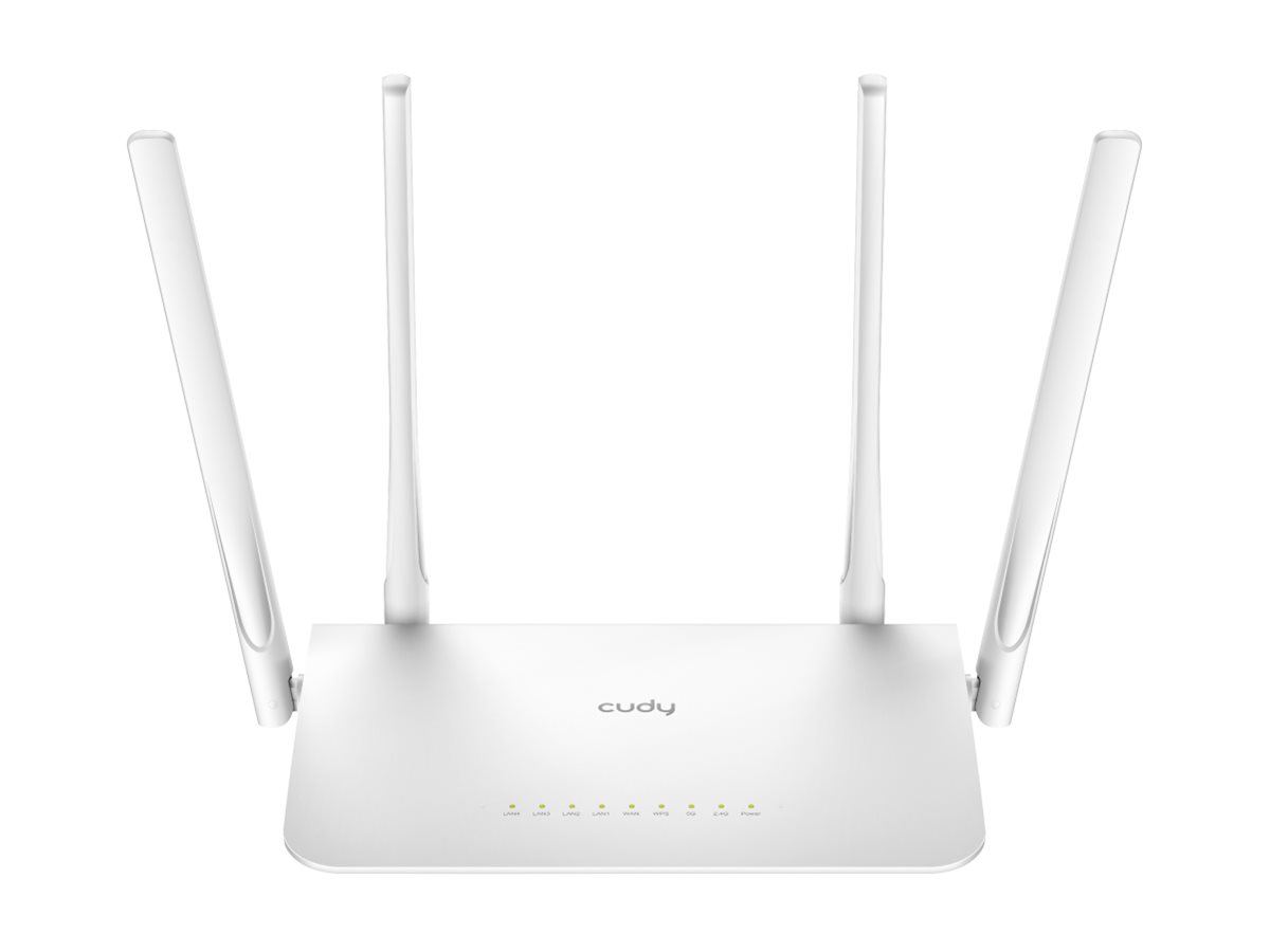 CUDY WR1300 - Wi-Fi 5 (802.11ac) - Dual-Band (2,4 GHz/5 GHz) - Eingebauter Ethernet-Anschluss - Weiß - Tabletop-Router, Ansicht 3