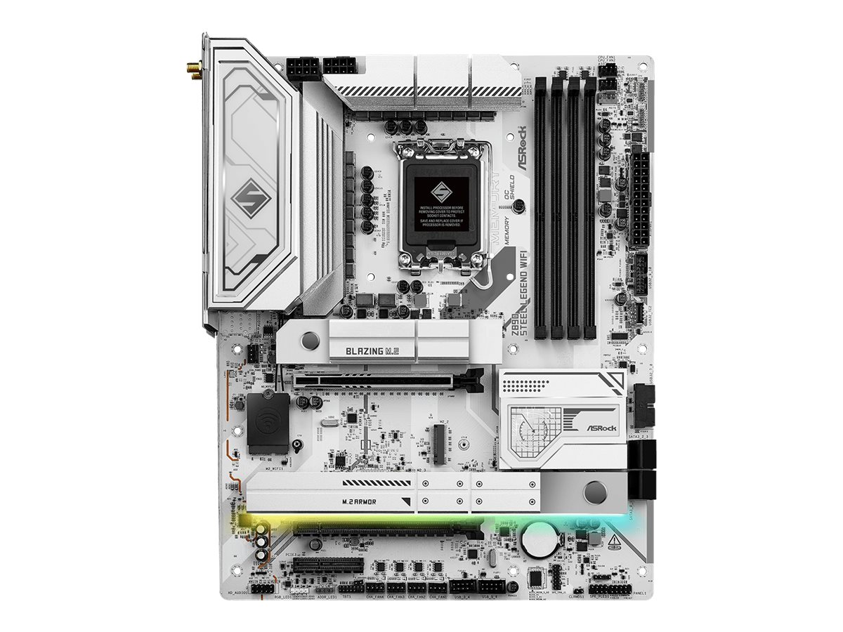ASRock Z890 STEEL LEGENd WiFi - Motherboard - ATX - LGA1851-Sockel - Z890 Chipsatz - USB4 USB-C 3.2 Gen 2x2 USB 3.2 Gen 1 USB 3.2 Gen 2 - 2.5 Gigabit LAN - Onboard-Grafik (CPU erforderlich)