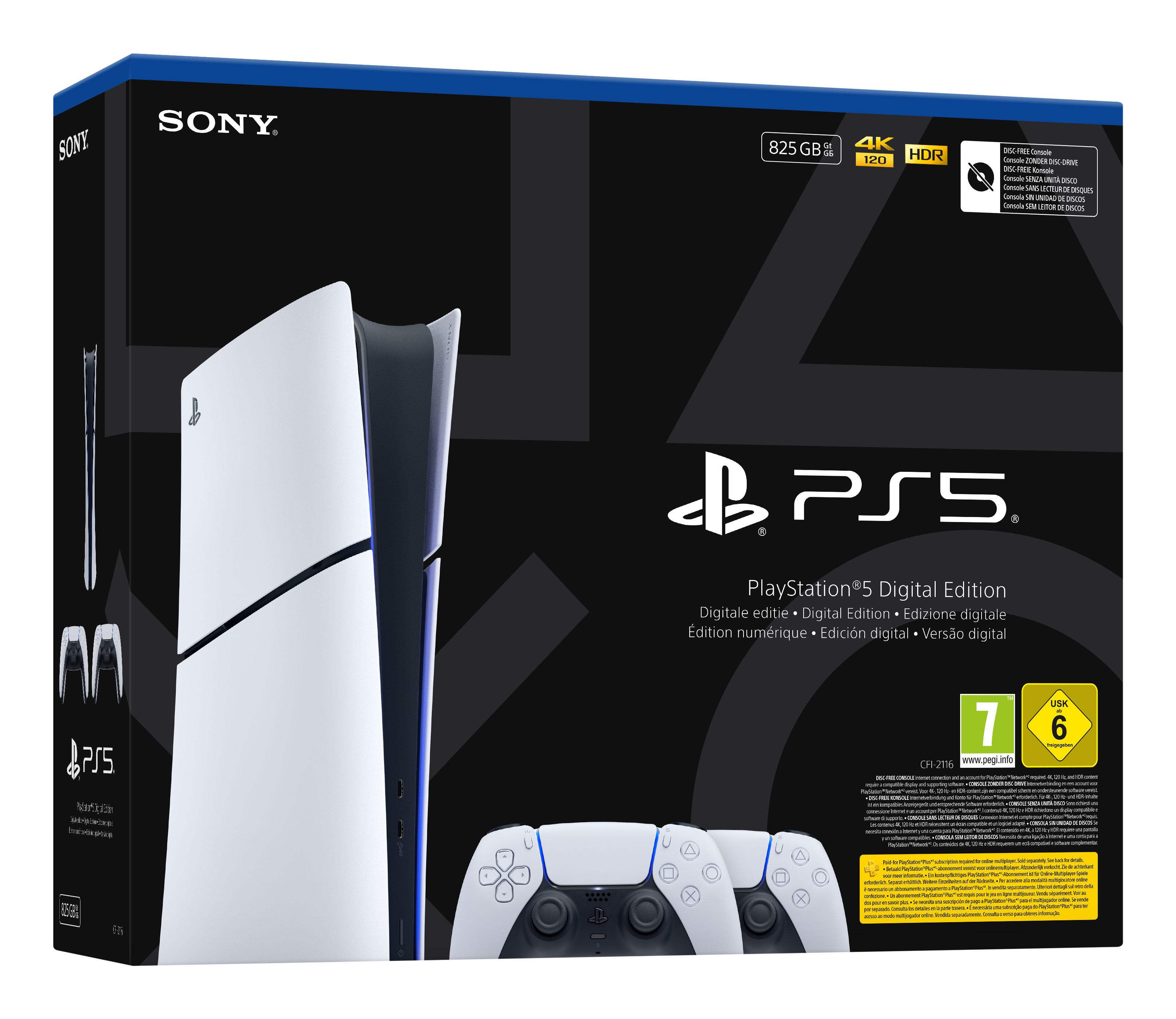 Sony Playstation 5 Slim Digital+ 2 Controller - Ethernet, Ansicht 2