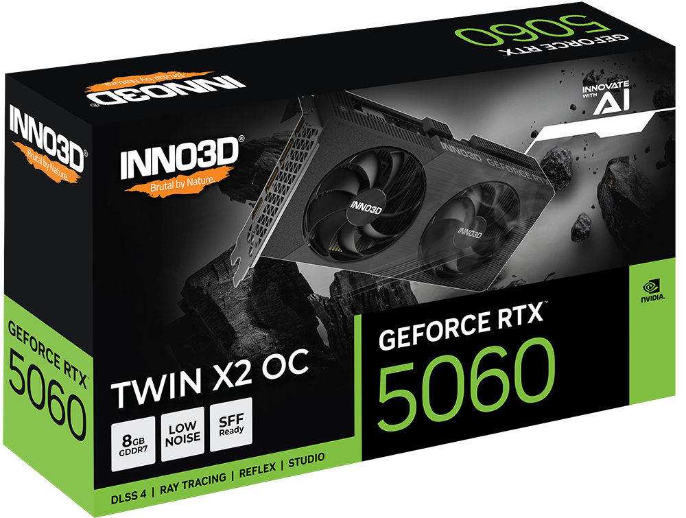 Inno3D GeForce RTX 5060 Twin X2 OC - 8.192 MB - 128 Bit, Ansicht 2