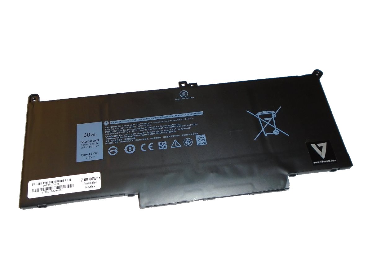 V7 D-F3YGT-V7E - Laptop-Batterie (gleichwertig mit: Dell DM3WC, Dell F3YGT, Dell 2X39G, Dell 0F3YGT, Dell 451-BBYE) - Lithium-Ionen - 4 Zellen - 7894 mAh - 60 Wh