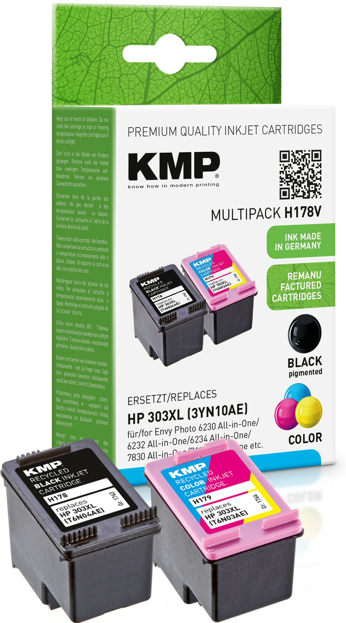KMP MULTIPACK H178V - 2er-Pack - Schwarz, Farbe (Cyan, Magenta, Gelb), Ansicht 3