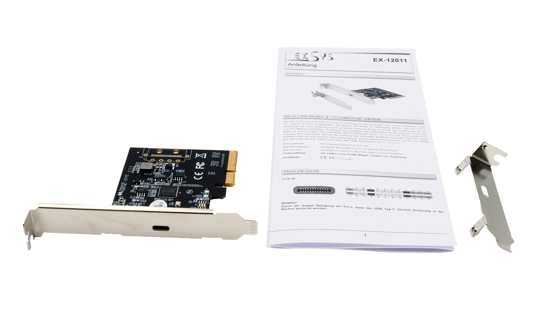 Exsys EX-12011 - USB-Adapter - PCIe 3.0 x4, Ansicht 3