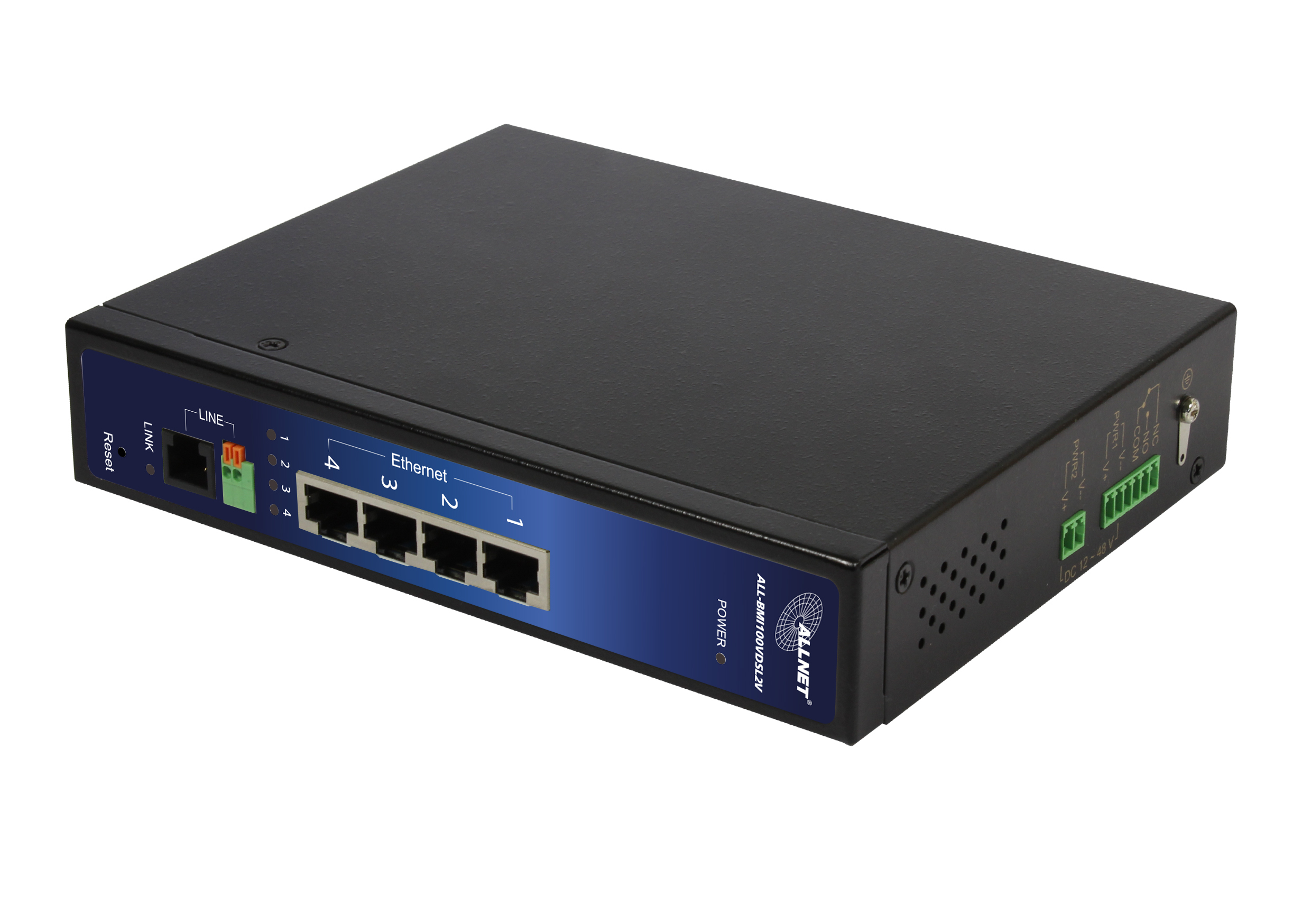 ALLNET 172755 - Netzwerkbrücke - 100 Mbit/s - Eingebauter Ethernet-Anschluss - Schwarz, Ansicht 2