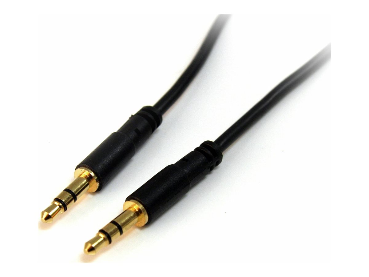 StarTech.com 6 ft Slim 3.5mm Stereo Audio Cable - MM - 3.5mm Male to Male Audio Cable for your Smartphone Tablet or MP3 Player (MU6MMS)