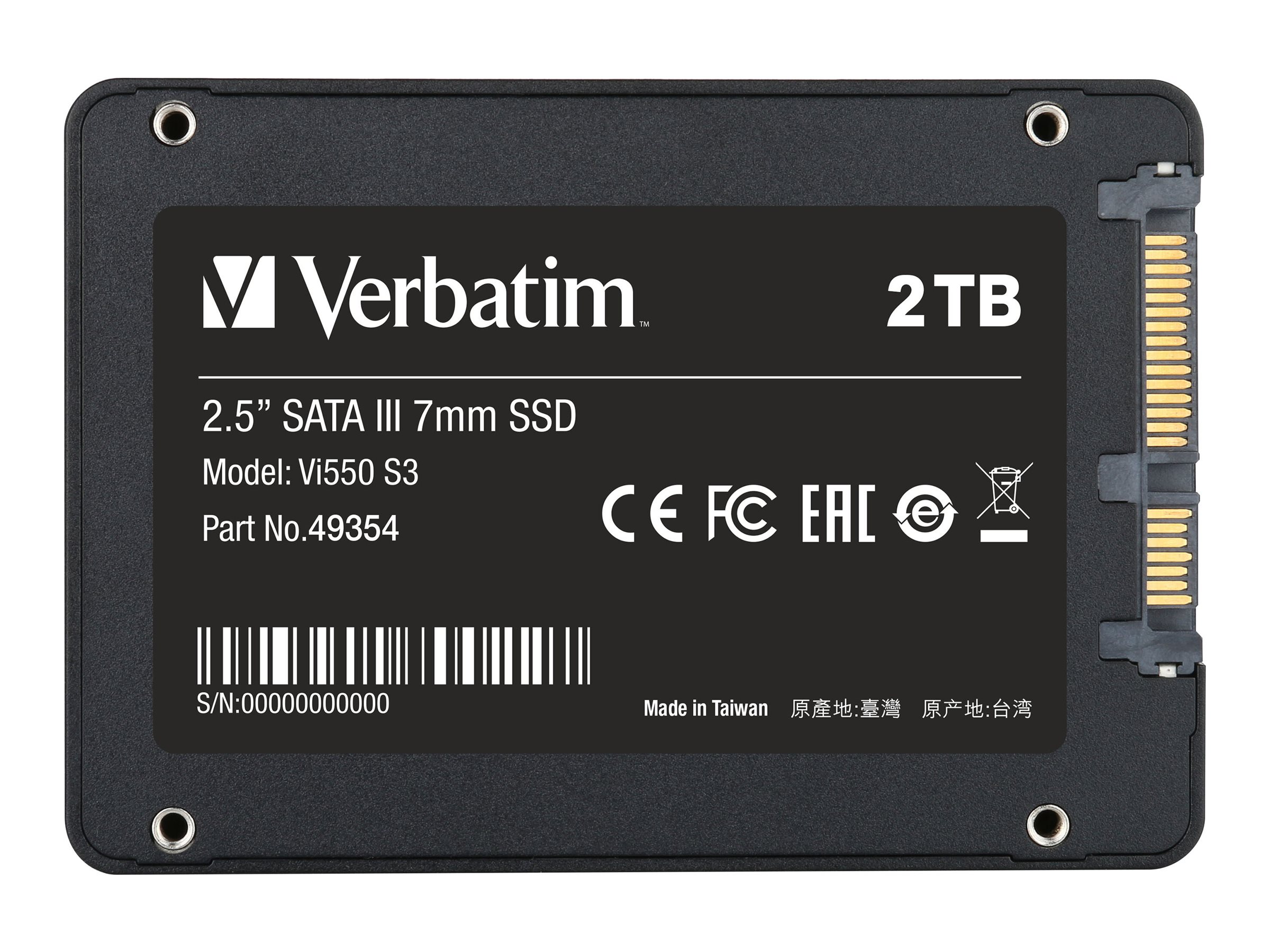 Verbatim Vi550 S3 2.5 SSD 2TB - Solid State Disk - 2,5, Ansicht 4