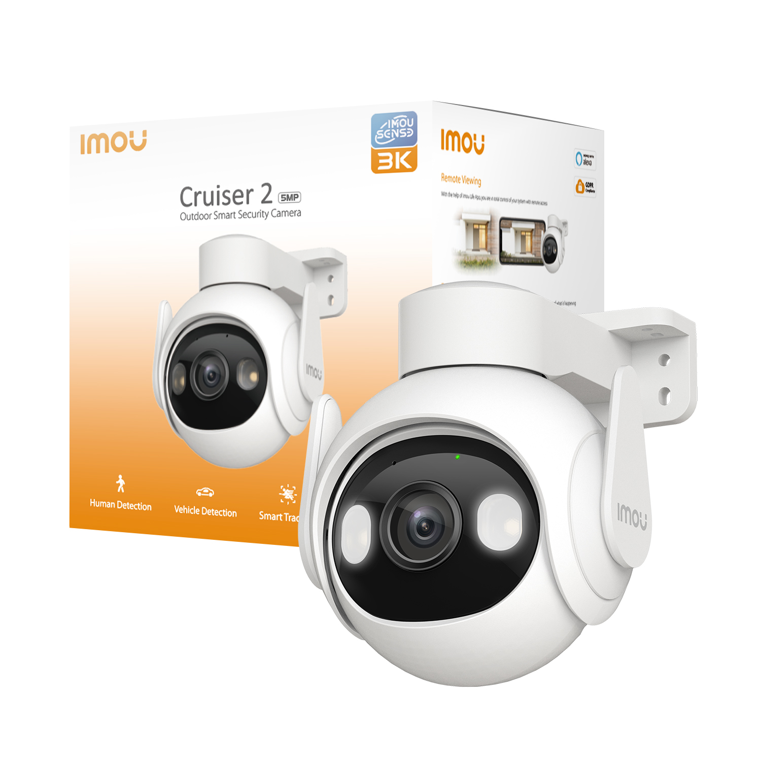 Imou Cruiser 2 - 3K - IP-Sicherheitskamera - Draußen - Verkabelt & Kabellos - Extern - Decke/Wand - Weiß, Ansicht 2