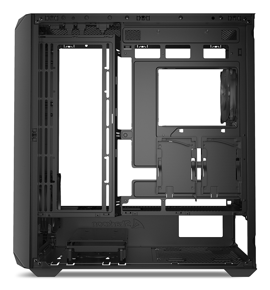 Sharkoon Gehäuse AK2 ATX schwarz - Tower - ATX, Ansicht 4