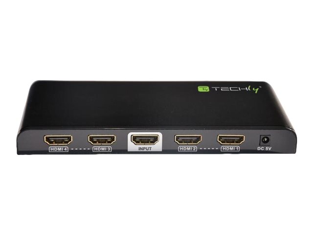 Techly Video-/Audio-Splitter - 4 x HDMI - Desktop, Ansicht 3