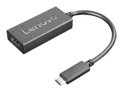 Lenovo - Videoadapter - USB-C männlich zu HDMI weiblich - 24 cm - Schwarz - unterstützt 4K 60 Hz (3840 x 2160)