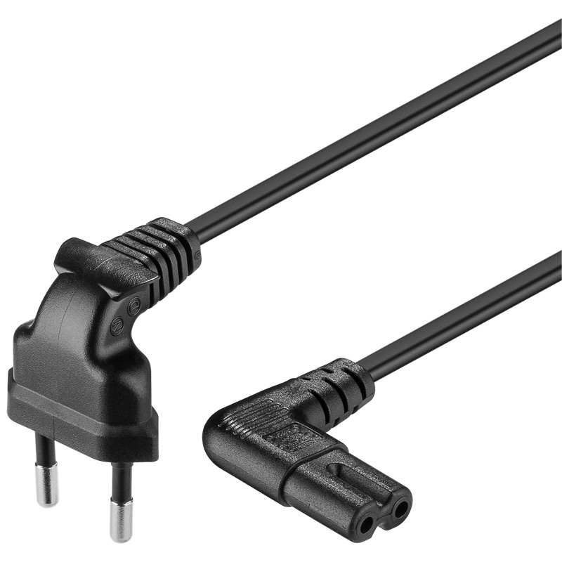 Goobay NK 104 S - Stromkabel - IEC 60320 C7 bis Eurostecker (M), Ansicht 2