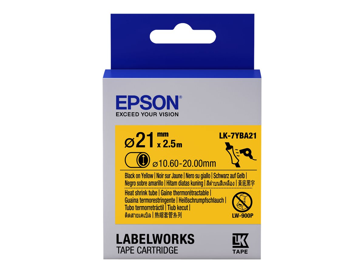 Epson LabelWorks LK-7YBA21 - Schwarz auf Gelb - Rolle (3,6 cm x 3 m) 1 Rolle(n) Rohr - für LabelWorks LW-1000, LW-300, LW-400, LW-600, LW-700, LW-Z5000, LW-Z5010, LW-Z900