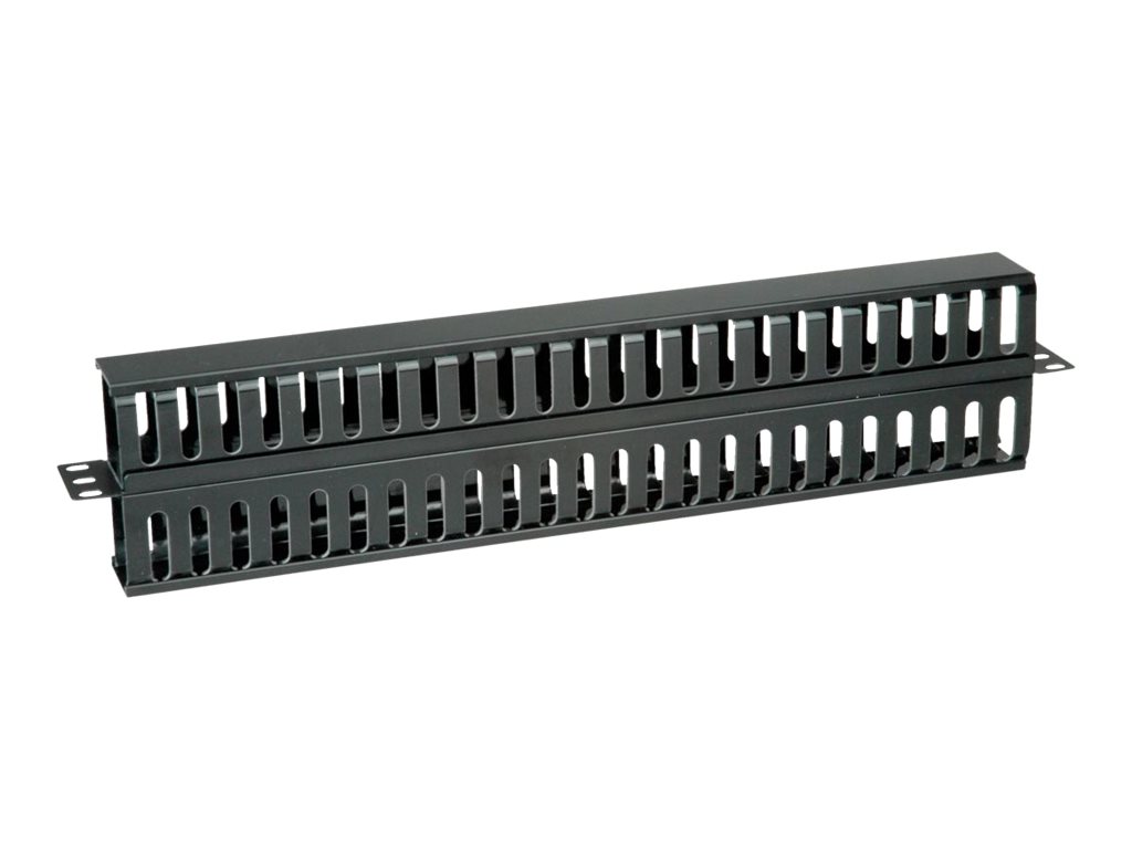 VALUE Rack-Kabelführungsplatte mit Kanal - Vorderseite - Schwarz, RAL 9005 - 1U - 48.3 cm (19), Ansicht 5